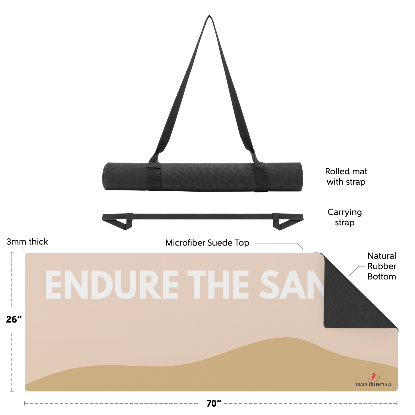 Train Essentials Endure the Sands Yoga Mat - Train Essentials 6