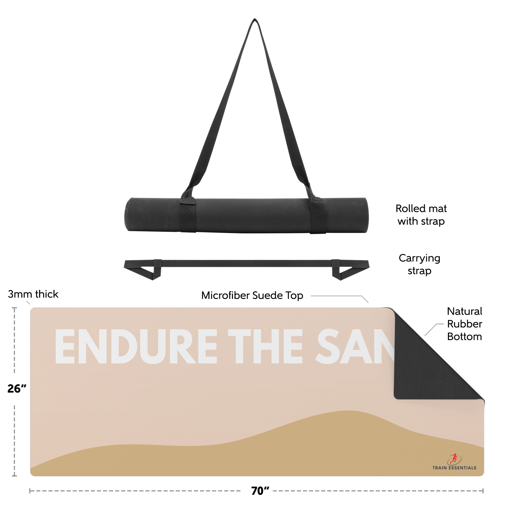 Train Essentials Endure the Sands Yoga Mat - Train Essentials 6