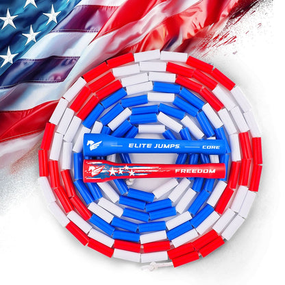 FREEDOM - USA Flag Beaded Jump Rope - Train Essentials New